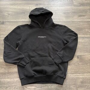 Sonneti Hoodie Youth XL Black London Graphic Logo Fleece Pullover Sweatshirt